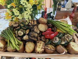 Catering service with grilled dishes and fresh salads in cascais